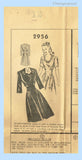 Fashion Service 2956: 1940s Easy Uncut Misses Dress 30B Vintage Sewing Pattern