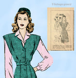 Mail Order 3021: 1940s Classic WWII Jumper Dress Sz 40 B Vintage Sewing Pattern
