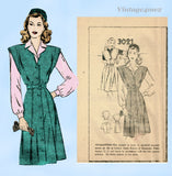Mail Order 3021: 1940s Classic WWII Jumper Dress Sz 40 B Vintage Sewing Pattern