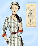 1950s Vintage Mail Order Sewing Pattern 3048 Uncut Misses Sweetheart Dress 34B