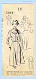 1950s Vintage Mail Order Sewing Pattern 3048 Uncut Misses Sweetheart Dress 34B