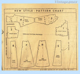 1950s Vintage Mail Order Sewing Pattern 3050 Charming Misses Day Dress 34 Bust