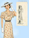 Mail Order 308: 1930s Beautiful Misses Street Dress 38 B Vintage Sewing Pattern