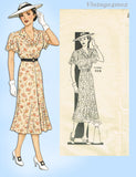 Mail Order 308: 1930s Beautiful Misses Street Dress 38 B Vintage Sewing Pattern