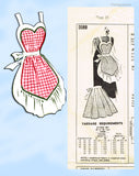 Mail Order 3188: 1940s Charming Misses Full Bib Apron Sz 34 B Vintage Sewing Pattern