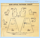 1950s Vintage Mail Order Sewing Pattern 3250 Uncut Misses Sun Dress Sz 34 B