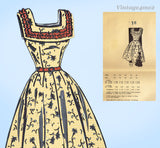 1950s Vintage Mail Order Sewing Pattern 3250 Uncut Misses Sun Dress Sz 34 B