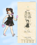 Mail Order 3252: 1940s Toddler Girls Sun Suit & Bonnet Sz3 Vintage Sewing Pattern