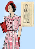 Mail Order 330: 1940s Uncut Misses Designer Dress 36B Vintage Sewing Pattern