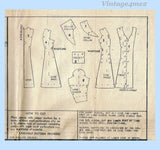 Mail Order 3750: 1940s Cute Misses Sailor Dress Sz 37 B Vintage Sewing Pattern