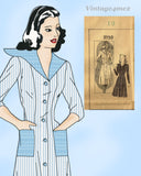 Mail Order 3750: 1940s Cute Misses Sailor Dress Sz 37 B Vintage Sewing Pattern