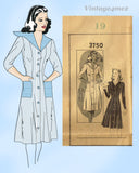 Mail Order 3750: 1940s Cute Misses Sailor Dress Sz 37 B Vintage Sewing Pattern