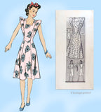Anne Adams 4407: 1940s Uncut Misses Pinafore Sun Dress Vintage Sewing Pattern