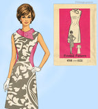 Anne Adams 4518: 1960s Misses Mid Mod Dress Sz 40 B Vintage Sewing Pattern