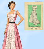 1950s Vintage Anne Adams Sewing Pattern 4580 Cute Misses Sun Dress Sz 35 Bust
