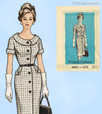 Anne Adams 4600: 1960s Charming Plus Size Womens Dress 43B Vintage Sewing Pattern
