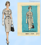 Anne Adams 4600: 1960s Charming Plus Size Womens Dress 43B Vintage Sewing Pattern