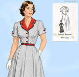 Anne Adams 4611: 1950s Misses Street Dress Sz 39 B Vintage Sewing Pattern
