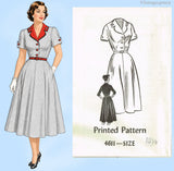 Anne Adams 4611: 1950s Misses Street Dress Sz 39 B Vintage Sewing Pattern