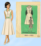 Anne Adams 4630: 1960s Uncut Misses Mid Mod Dress 34B Vintage Sewing Pattern