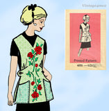 1960s Vintage Anne Adams Sewing Pattern 4655 Misses Cobbler Apron Sz 34-36 B