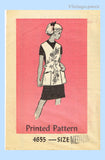 1960s Vintage Anne Adams Sewing Pattern 4655 Misses Cobbler Apron Sz 34-36 B