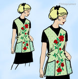 1960s Vintage Anne Adams Sewing Pattern 4655 Misses Cobbler Apron Sz 34-36 B