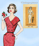 1950s Vintage Anne Adams Sewing Pattern 4670 Chic Misses Sun Dress Sz 40 Bust
