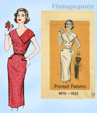 1950s Vintage Anne Adams Sewing Pattern 4670 Chic Misses Sun Dress Sz 40 Bust