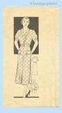 1930s Vintage Anne Adams Sewing Pattern 4673 Misses Street Dress Sz 38 Bust