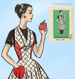 Anne Adams 4731: 1940s Cute Misses Flared Apron Sz MED Vintage Sewing Pattern