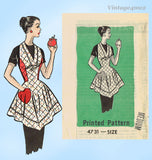 Anne Adams 4731: 1940s Cute Misses Flared Apron Sz MED Vintage Sewing Pattern