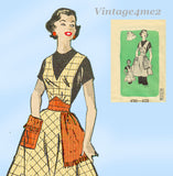 Anne Adams 4765: 1950s Misses Uncut Apron & Towel Sz MED Vintage Sewing Pattern