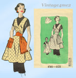 Anne Adams 4765: 1950s Misses Uncut Apron & Towel Sz MED Vintage Sewing Pattern
