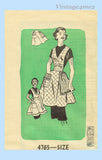 Anne Adams 4765: 1950s Misses Uncut Apron & Towel Sz MED Vintage Sewing Pattern