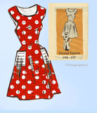 1950s Anne Adams Pattern 4769 Misses Farm Kitchen Apron Sz Large