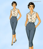 Anne Adams 4794: 1960s Womens Peddle Pusher Pants Sz 42 B Vintage Sewing Pattern
