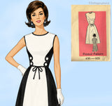 Anne Adams 4795: 1960s Misses Mod Wrap Dress Sz 34 B Vintage Sewing Pattern