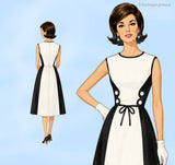 Anne Adams 4795: 1960s Misses Mod Wrap Dress Sz 34 B Vintage Sewing Pattern