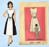 Anne Adams 4795: 1960s Misses Mod Wrap Dress Sz 34 B Vintage Sewing Pattern