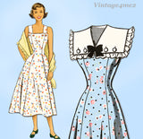 1940s Vintage Anne Adams Sewing Pattern 4834 Uncut Misses Sun Dress Sz 32 Bust