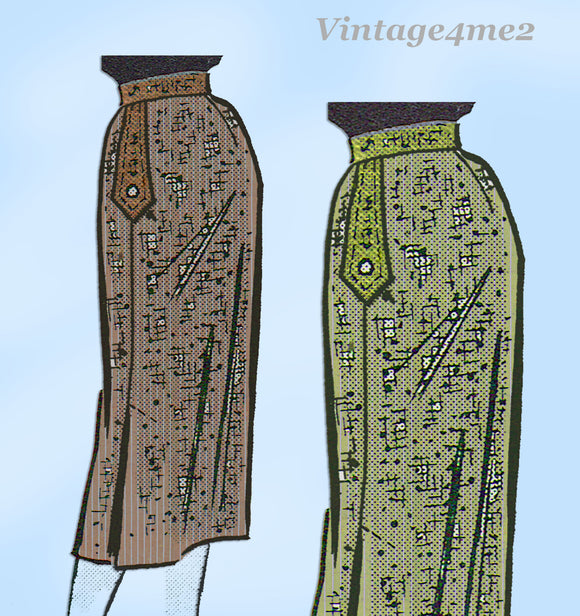 1950s Vintage Anne Adams Pattern 4687 Misses One Yard Skirt Sz 28 Waist