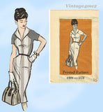 1950s Vintage Anne Adams Sewing Pattern 4901 Misses Slender Dress Size 36 Bust
