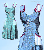 Anne Adams 4930: 1940s Misses Farm Kitchen Apron Size XL Vintage Sewing Pattern