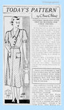 1930s Vintage Anne Adams Sewing Pattern 4673 Misses Street Dress Sz 38 Bust