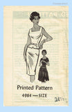 Anne Adams 4984: 1960s Stunning Misses 2 Piece Dress Vintage Sewing Pattern