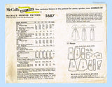 McCall's 5687: 1960s Uncut Misses Street Dress Sz 34 Bust Vintage Sewing Pattern