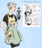 Mail Order 5876: 1940s Uncut Misses Full Bib Apron Sz 34 B Vintage Sewing Pattern