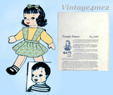 1940s Vintage Mail Order Transfer Pattern 7293 Uncut Boy & Girl Twin Sock Dolls
