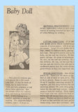 1960s Vintage Alice Brooks Sewing Pattern 7406 Uncut Life Size Cloth Baby Doll